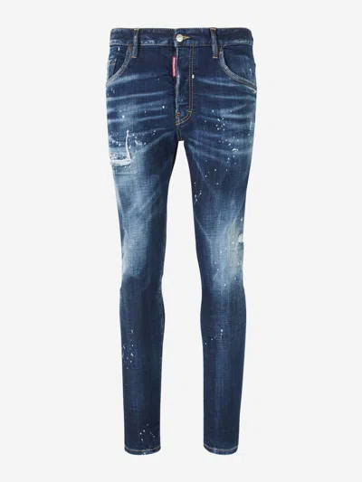 Shop Dsquared2 Skinny Fit Skater Jeans In Blue