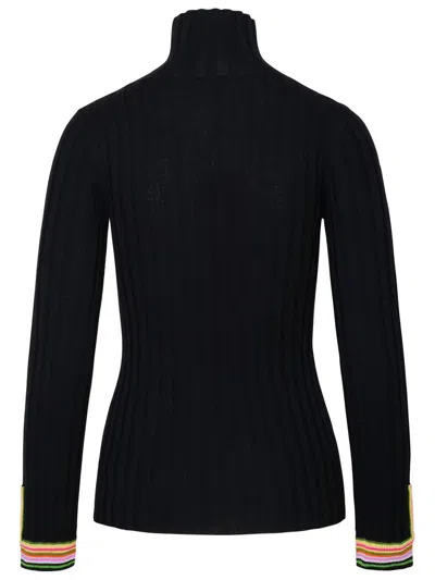 Etro Wool Knit Turtleneck Sweater In Black