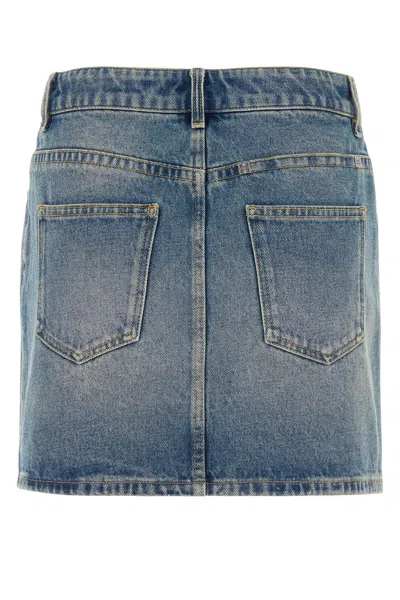 Givenchy Mini Skirt In Denim With Chain Details