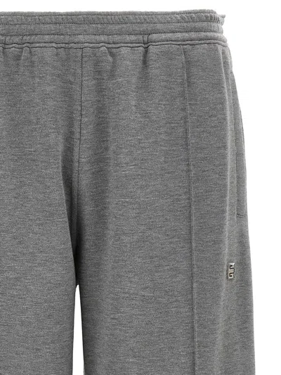 Givenchy Metallic Logo Joggers In Gray