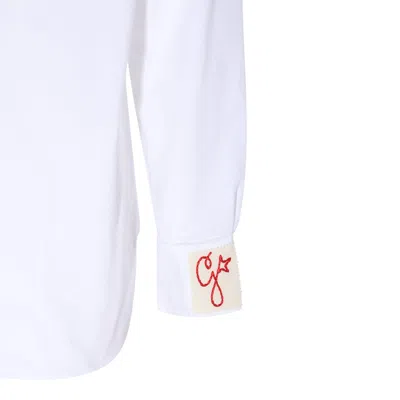 Shop Golden Goose White Cotton Oxford Shirt