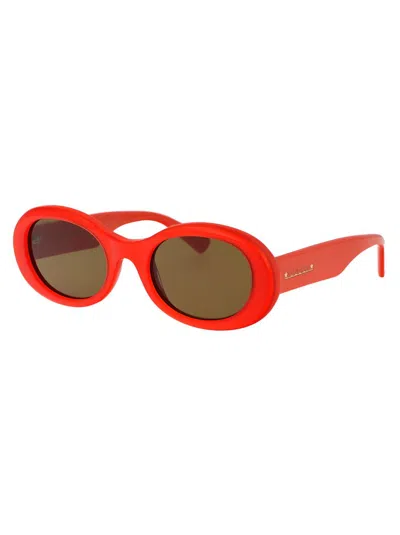 Gucci Womens Orange Gg1587s Oval-frame Acetate Sunglasses In 003 Orange Orange Brown
