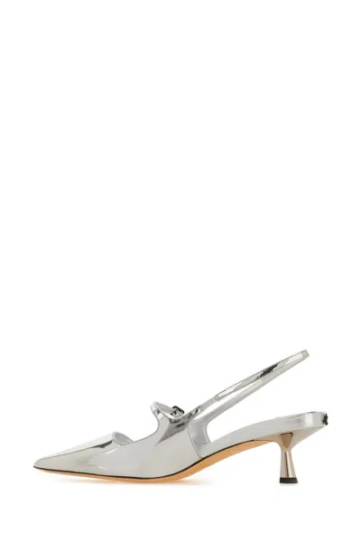 Shop Jimmy Choo "didi 45" Slingbacks In Silver