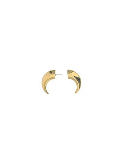 Marine Serre Regenerated Single Moon Earring In Gold