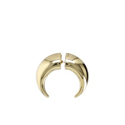 Marine Serre Regenerated Single Moon Earring In Gold