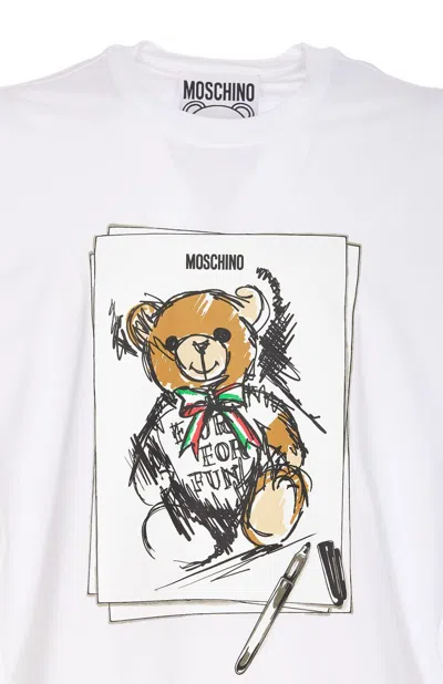 Shop Moschino T-shirts And Polos In White