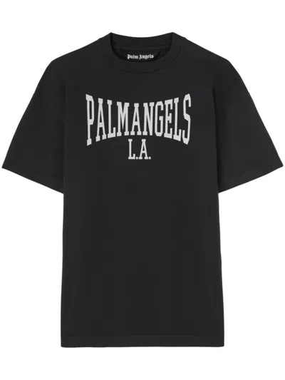 Shop Palm Angels T-shirts And Polos In Black