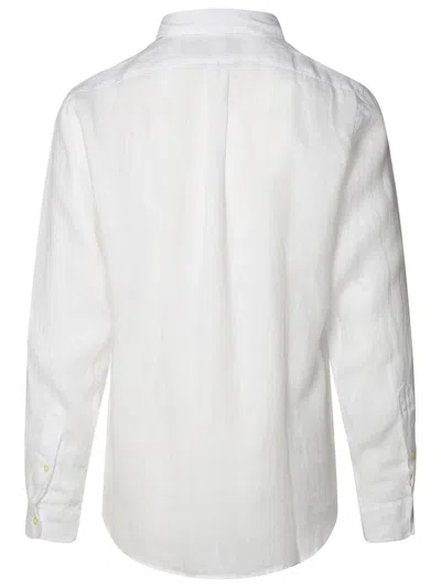Polo Ralph Lauren Embroidered-logo Cotton Shirt In White