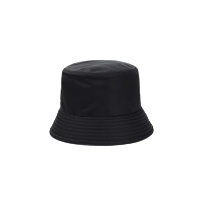 Prada Raffia Bucket Hat In Black