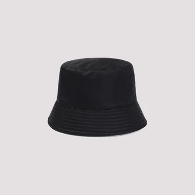 Prada Raffia Bucket Hat In Black