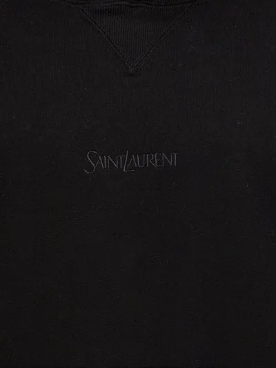 Saint Laurent Hoodie In Black
