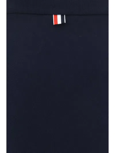 Shop Thom Browne Navy Cotton Skirt In Blue