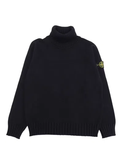 Stone Island Compass-badge Sweater In Blue