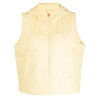 Save The Duck Tapioca Yellow Tais Hooded Gilet In Yellow