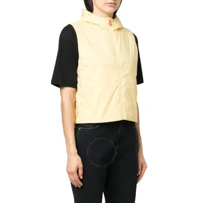 Save The Duck Tapioca Yellow Tais Hooded Gilet In Yellow
