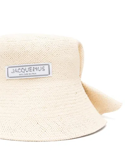 Jacquemus La Chapeau Vela Sun Hat In Neutrals