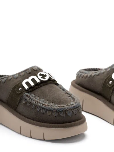 Mou Bounce Slippers In Brown
