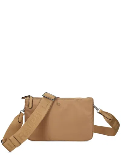 Ralph Lauren Leather Landyn Small Crossbody Bag In Neutrals