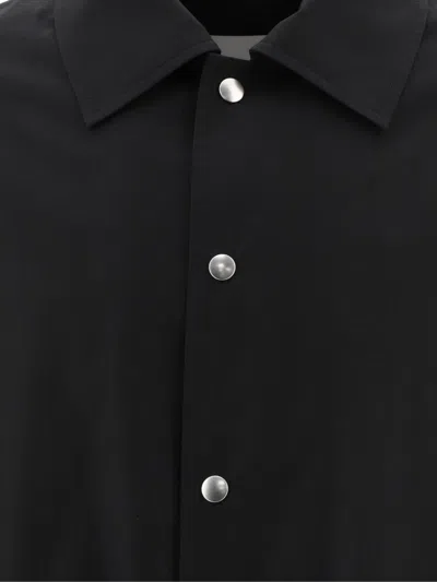 Jil Sander Black Shirt-jacket With Logo In Black