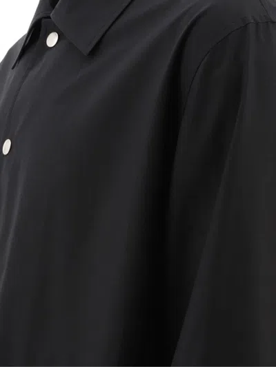 Jil Sander Black Shirt-jacket With Logo In Black