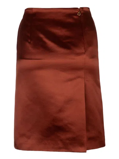 Loro Piana Vivian Skirt Only Double In Orange