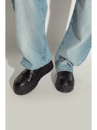 Agl Attilio Giusti Leombruni Agl Black Lambskin Slip-on Ankle Boots In Black