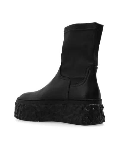 Agl Attilio Giusti Leombruni Agl Black Lambskin Slip-on Ankle Boots In Black