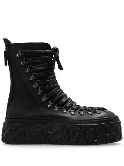 Agl Attilio Giusti Leombruni Lace-up Leather Boots In Black