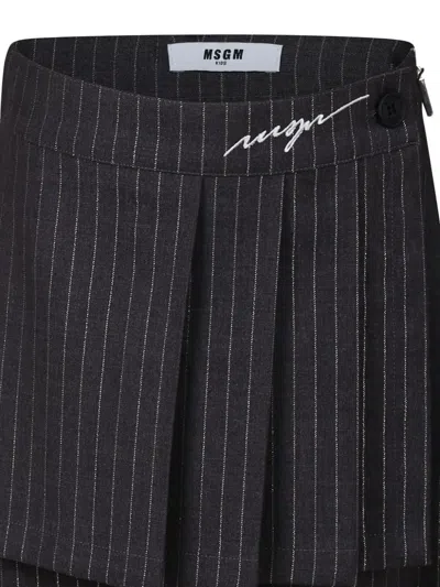 Msgm Layered Trousers In Grey