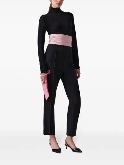 Carolina Herrera Cummerbund-detailing Trousers In Black