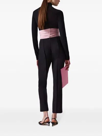 Carolina Herrera Cummerbund-detailing Trousers In Black