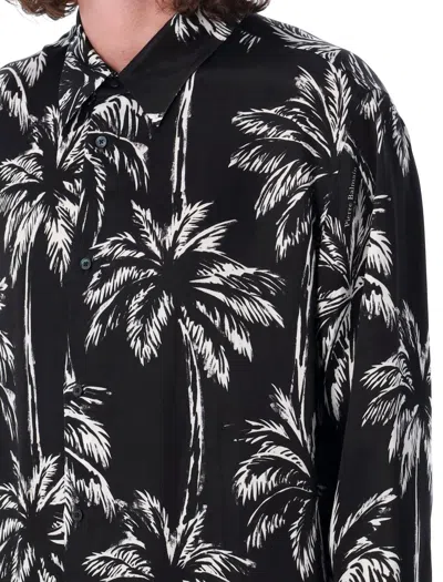 Balmain Shirt In Nero Bianco