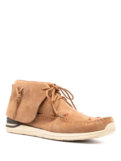 Shop Visvim Fbt Boots In Brown