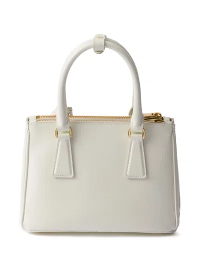 Prada Galleria Saffiano Leather Mini Bag In White