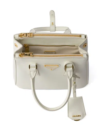 Prada Galleria Saffiano Leather Mini Bag In White
