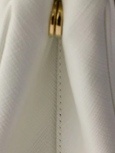 Prada Galleria Saffiano Leather Mini Bag In White
