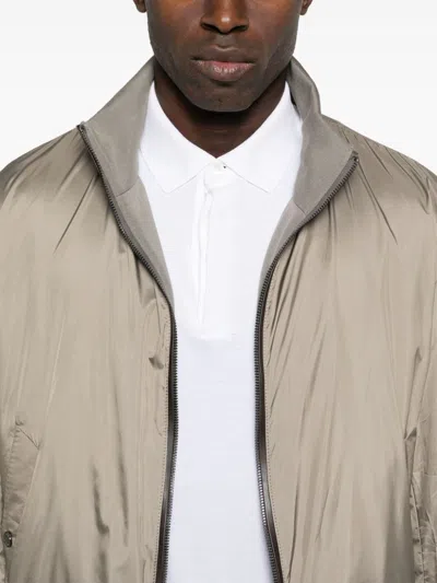 Shop Hugo Boss Water-repellent Reversible Jacket In Neutrals