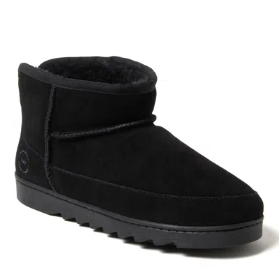 Dearfoams Gretchen Genuine Suede Mini Bootie In Black