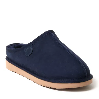 Dearfoams Fireside By  Men's Grafton Genuine Shearling Clog In Blue