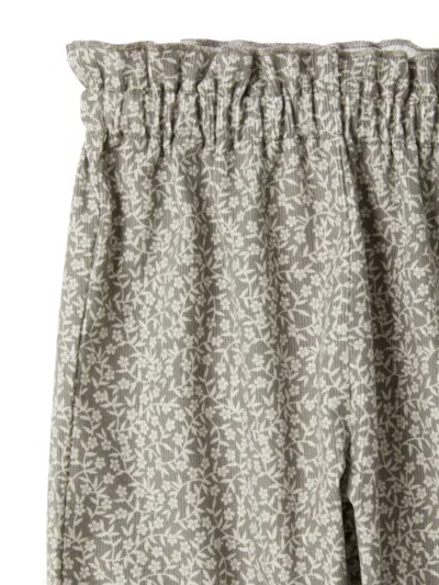 Teddy & Minou Floral-print Elasticated Trousers In Green