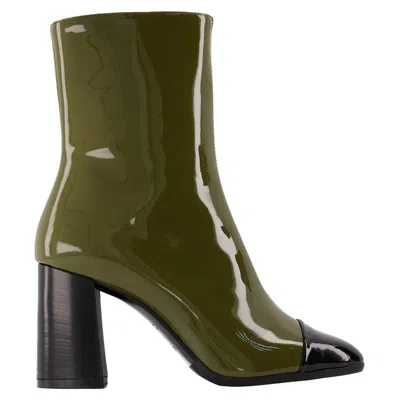 Carel Paris Thick Heeled Short Boots In Green