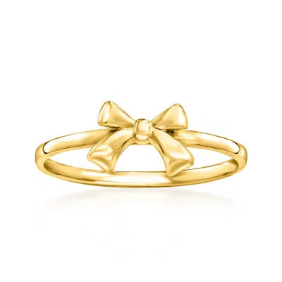 Rs Pure By Ross-simons 14kt Yellow Gold Bow Ring In Yellow