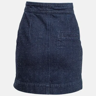 Pre-owned Isabel Marant Blue Denim Zip Front Mini Skirt S