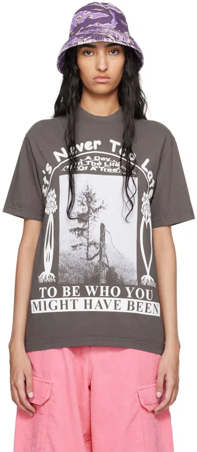 Shop Online Ceramics Brown 'it's Never Too Late' T-shirt