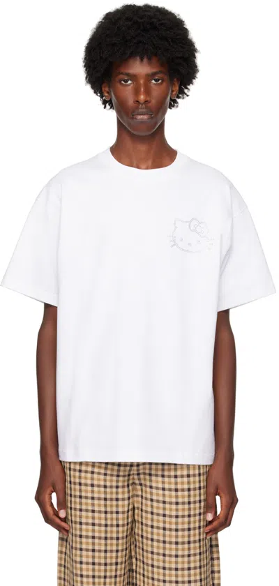 Shop Soulland White Hk Logo Kai T-shirt