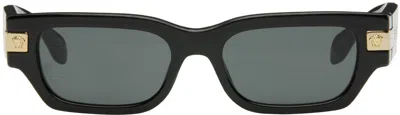 Shop Versace Black Classic Top Sunglasses In Gb1/87