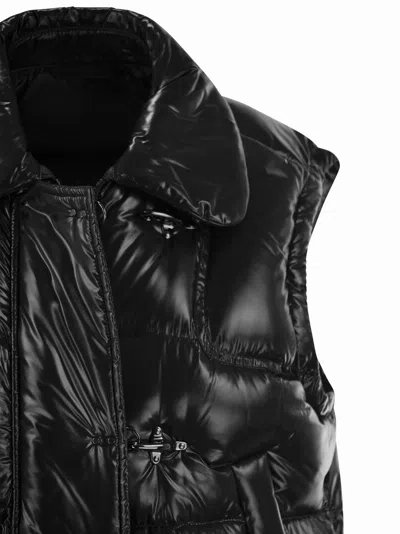 Fay Sporty 3-hook Mini Down Waistcoat In Black
