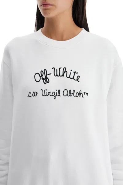 Off-white Crewneck Sweatshirt With In White