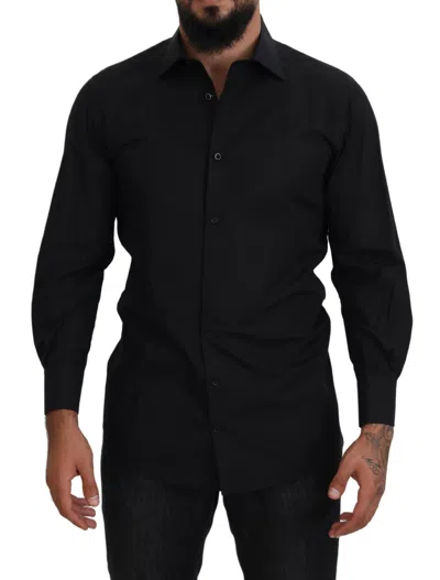 Dolce & Gabbana Elegant Black Formal Cotton Shirt In Black