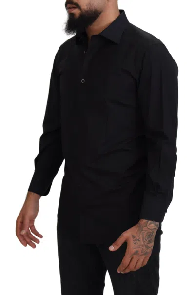 Dolce & Gabbana Elegant Black Formal Cotton Shirt In Black